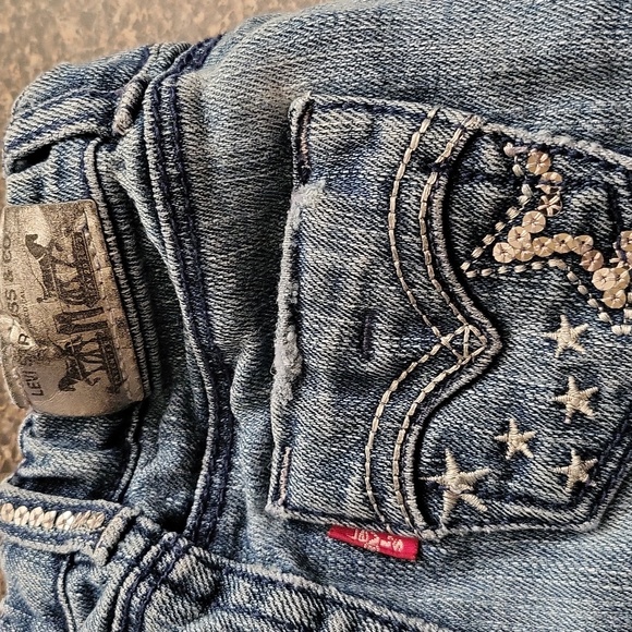 Levi's girl's flare jeans with star detail - Picture 6 of 7